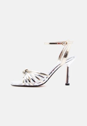 ONLAMINA METALLIC STRAPPY - Σανδάλια - silver-coloured/gold-coloured