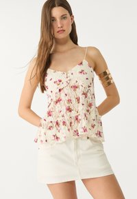 Stradivarius Top - mottled beige