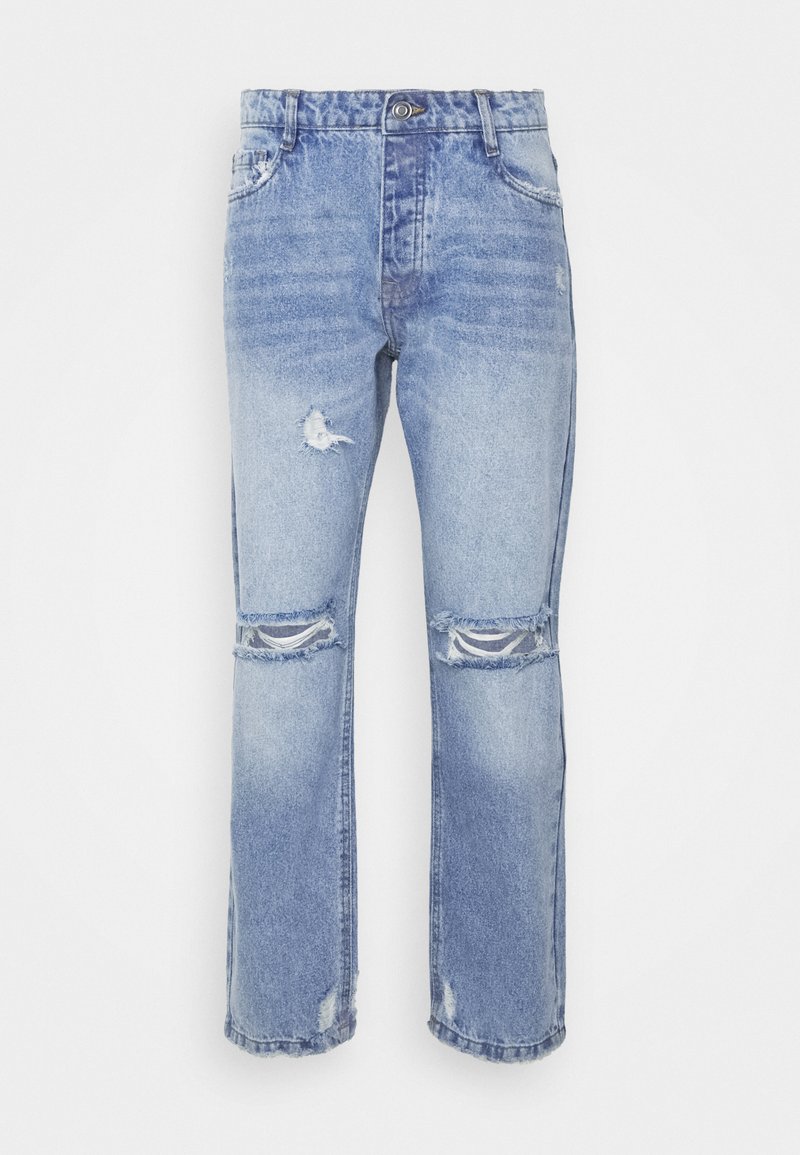 Herren Skinny Fit | Brave Soul CHEROKEEMB Jeans Straight Leg mid blue wash/blau - RA25421 Herren Skinny Fit | Brave Soul CHEROKEEMB Jeans Straight Leg mid blue wash/blau - RA25421