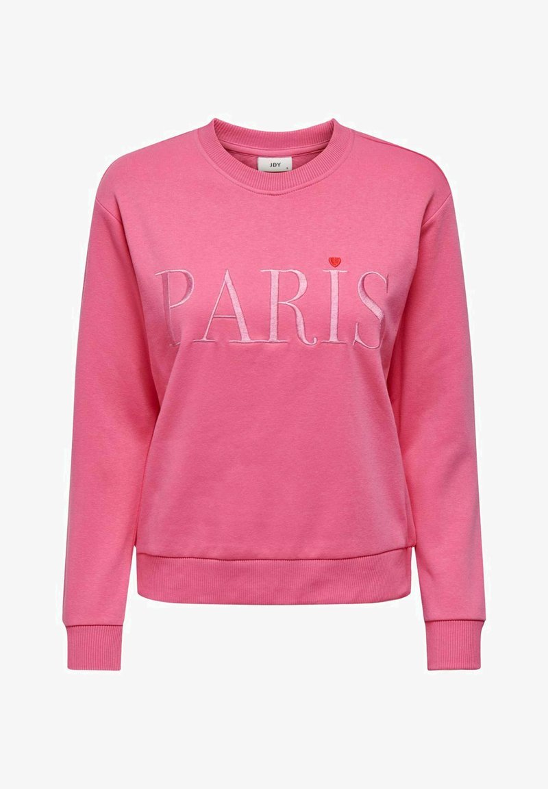 JDY JDYPARIS LS EMB JRS NOOS - Sweatshirt - shocking pink