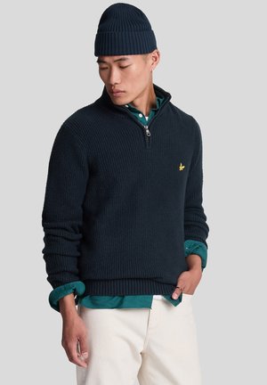 SHAKER STITCH QUARTER ZIP - Jersey de punto - dark navy