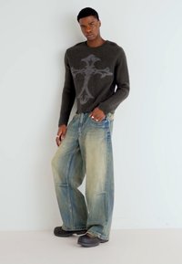 Jaded London UNION JACK COLOSSUS - Calças de ganga folgadas - light wash