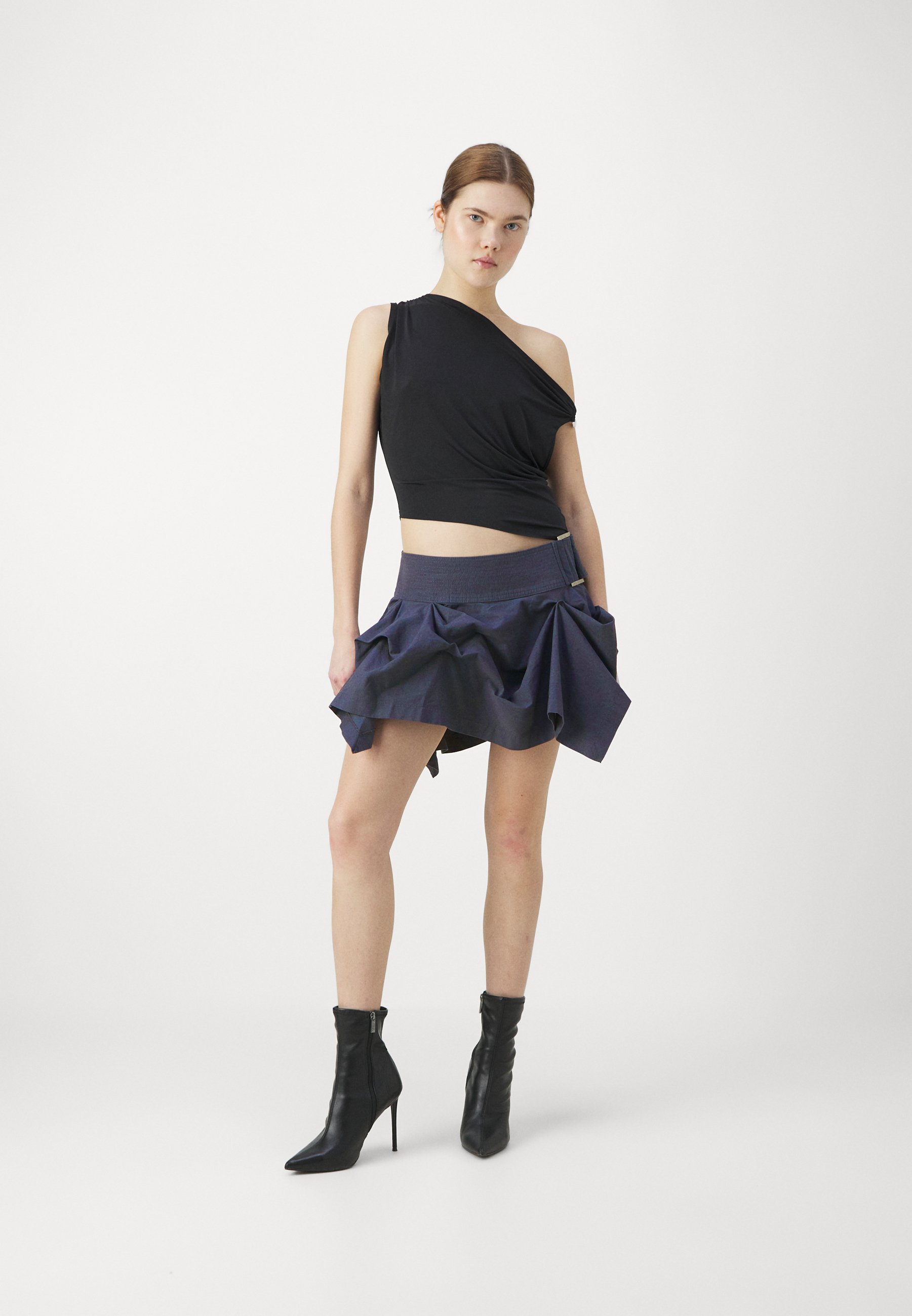 jaded london Tucked Mini Skirt グランジ Jaded London TUCKED TAILORED SKIRT - Mini skirt - grey