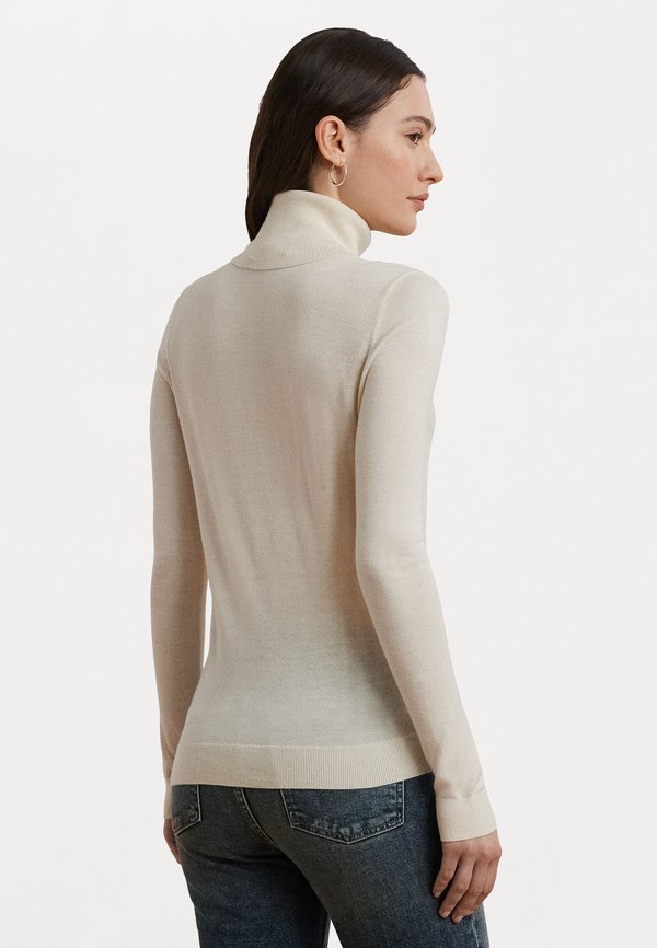 SILK BLEND ROLL NECK JUMPER - Jumper - mascarpone cream4