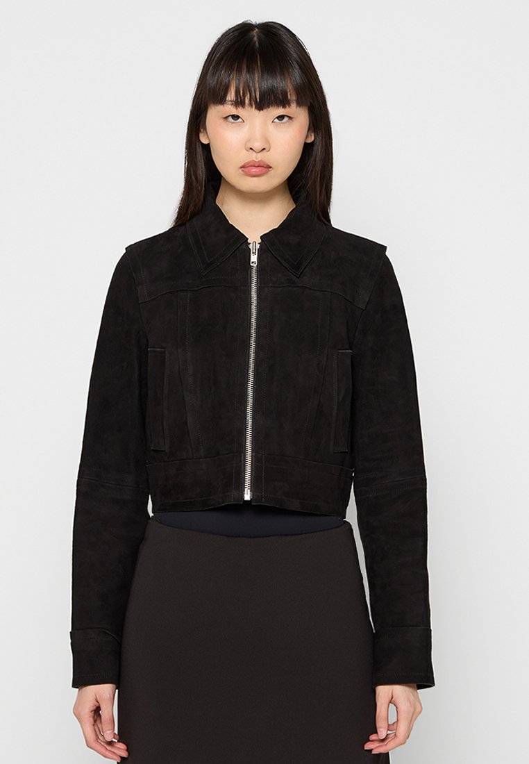 STAND STUDIO Leren jas zwart