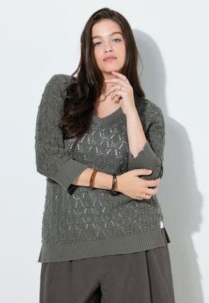 ECO OPENWORK  - Strickpullover - dark grey