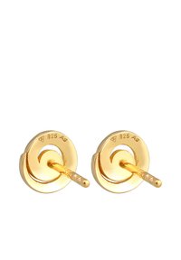 Orecchini a bottone spirale in tono oro realizzati in argento 925, caratterizzati da una finitura liscia e lucida e da un perno affusolato per una chiusura sicura.
