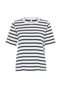Unselected, navy and white stripe