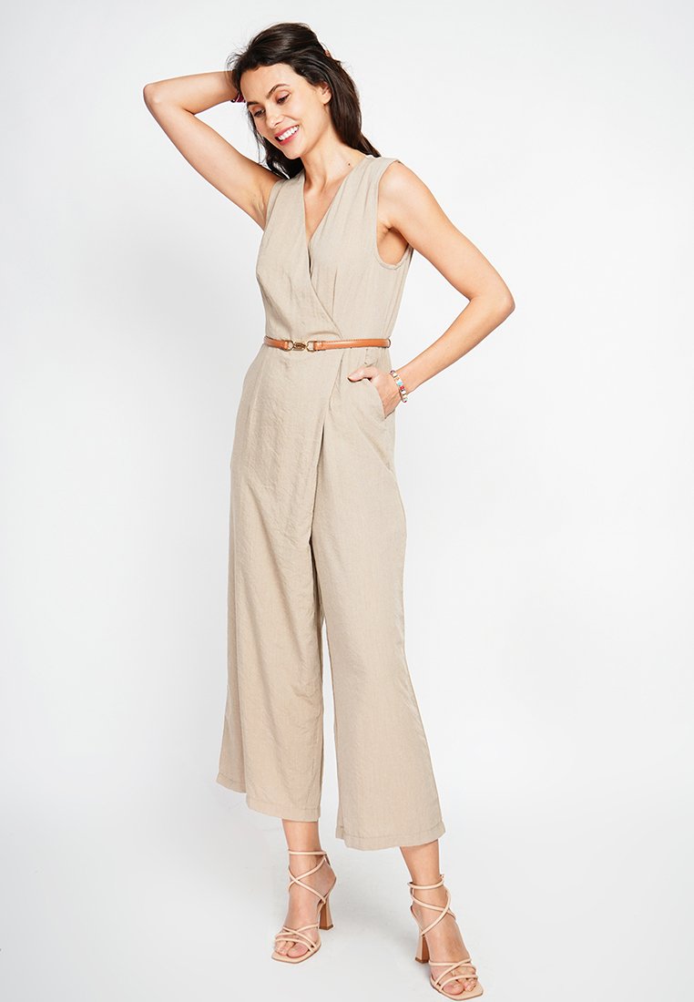 Le Jardin Du Lin Jumpsuit zandkleur