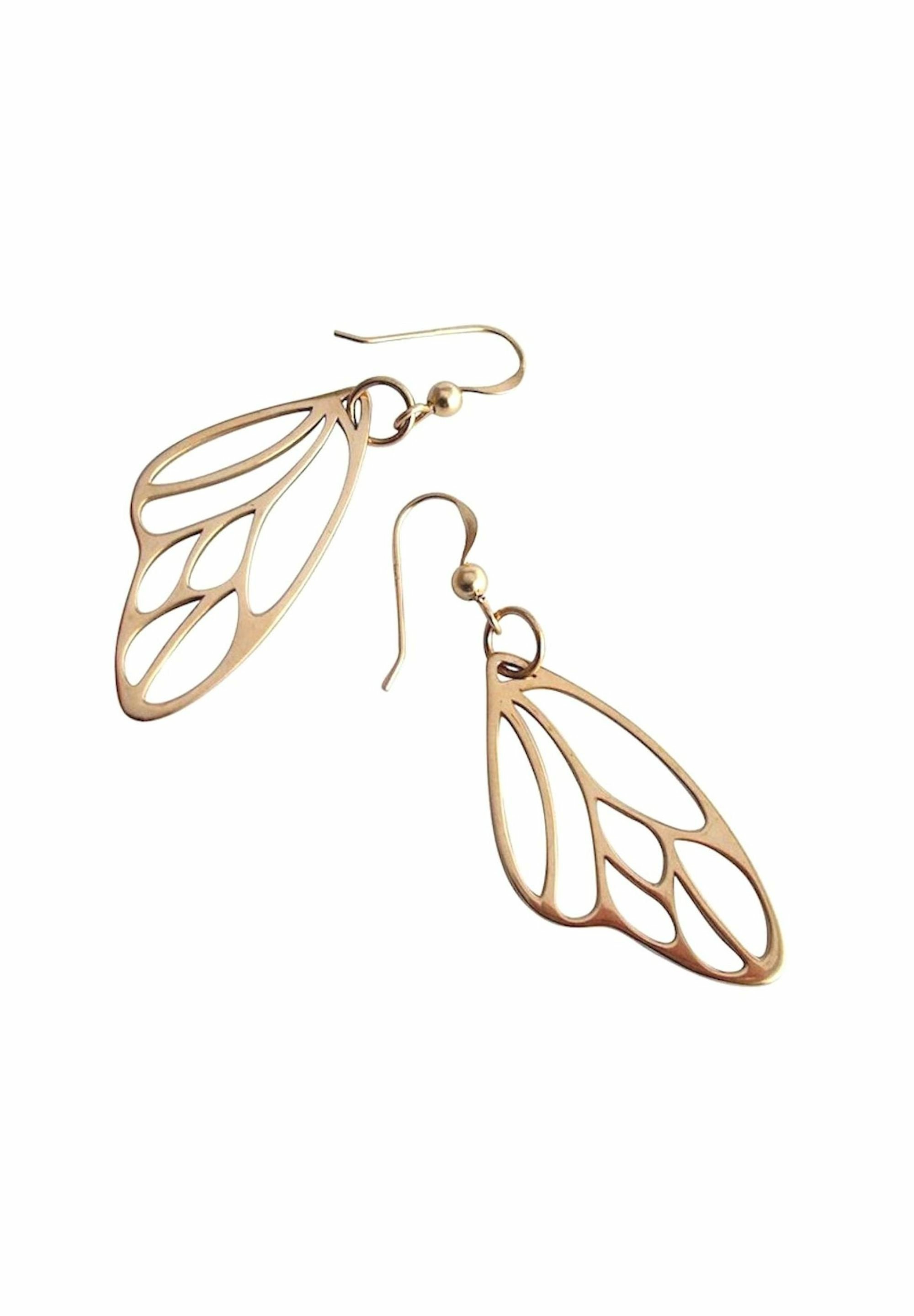 Böhmische Schmetterling Ohrstecker – Goldfarben Mit Kristall, Personalisierbar Als Geschenk