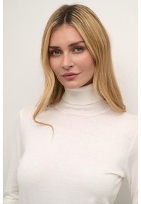 Kaffe - ASTRID ROLL NECK - Striktrøje - chalk Miniaturebillede 1