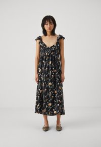 Vero Moda Petite - VMJOSIE ANKLE DRESS  - Denní šaty - black/hazel Miniatura obrázku 1