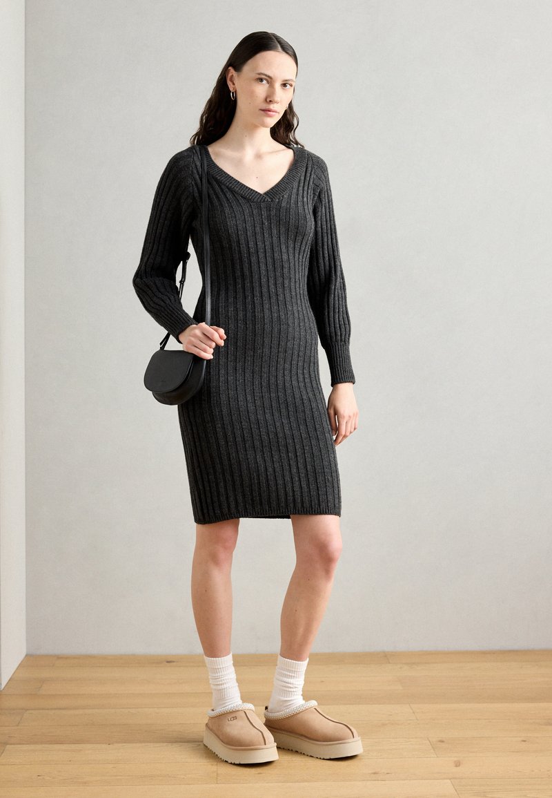 ugg knitted dress UGG Womens Beige Turtleneck Sweater Dress