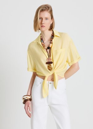 Calliope, CAMICIA TINTA UNITA - Camicia - giallo limone