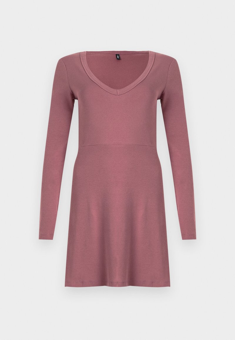 ONLY ONLMILA V NECK DRESS BOX - Jerseykjole - rose brown/rosaguldfarvet ...
