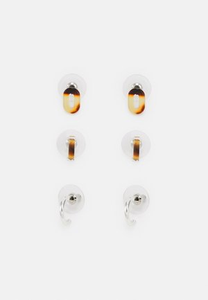 TORT LINK TRIO SET - Pendientes - silver-coloured