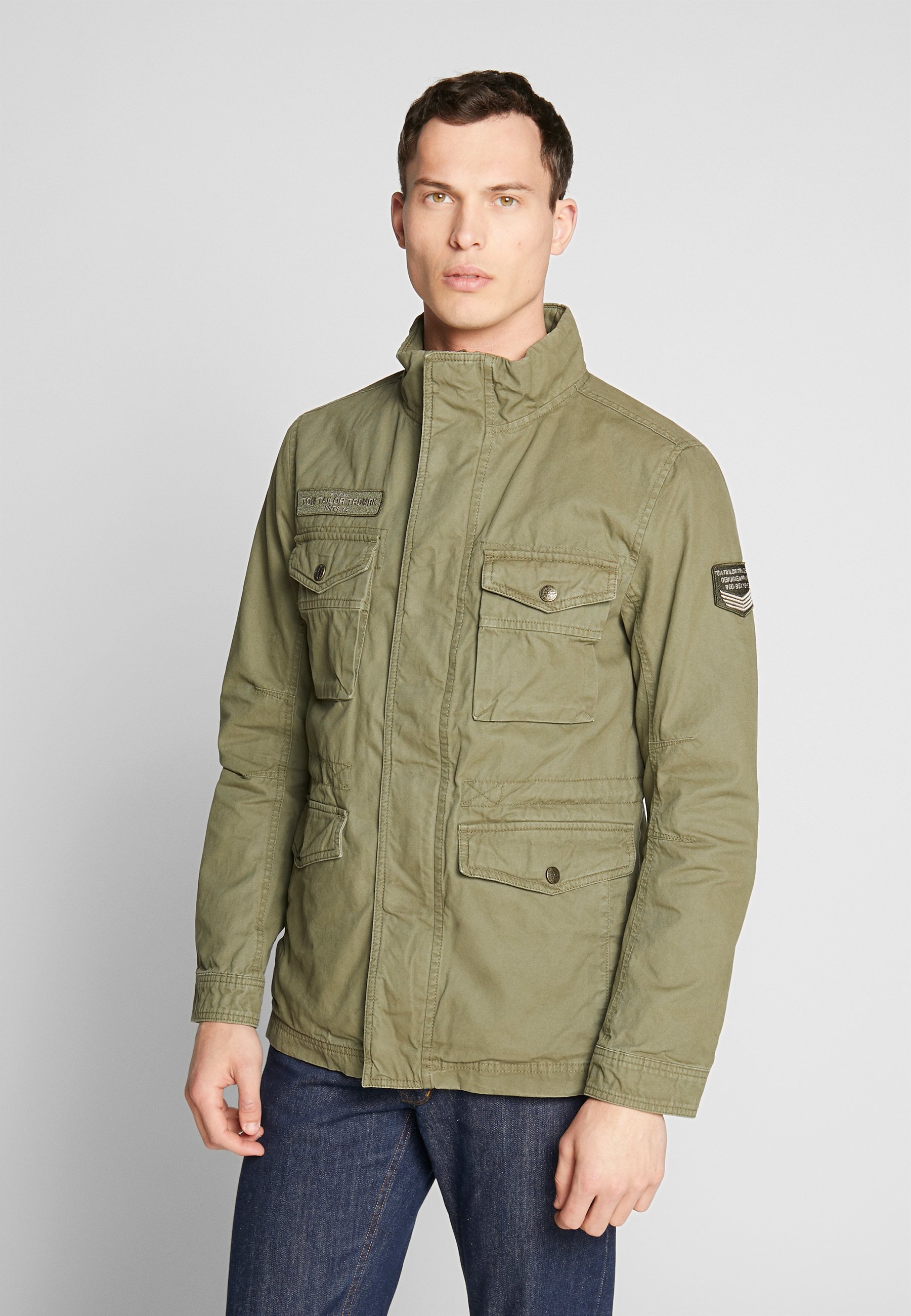Tom Tailor Washed Field Jacket Leichte Jacke Olive Night Green Oliv Zalando De 