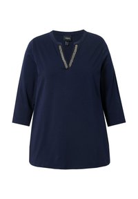 Ulla Popken Langærmet T-shirt - marine