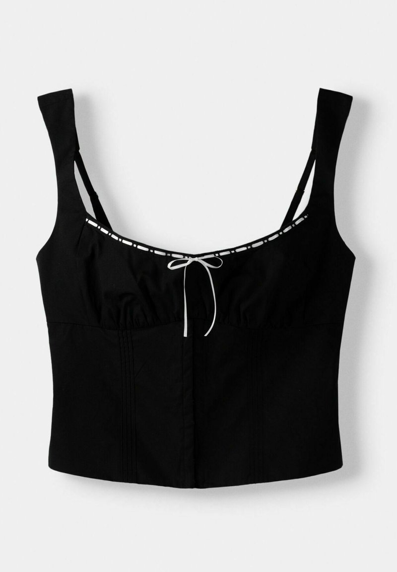 Bershka Top zwart Bershka Top zwart