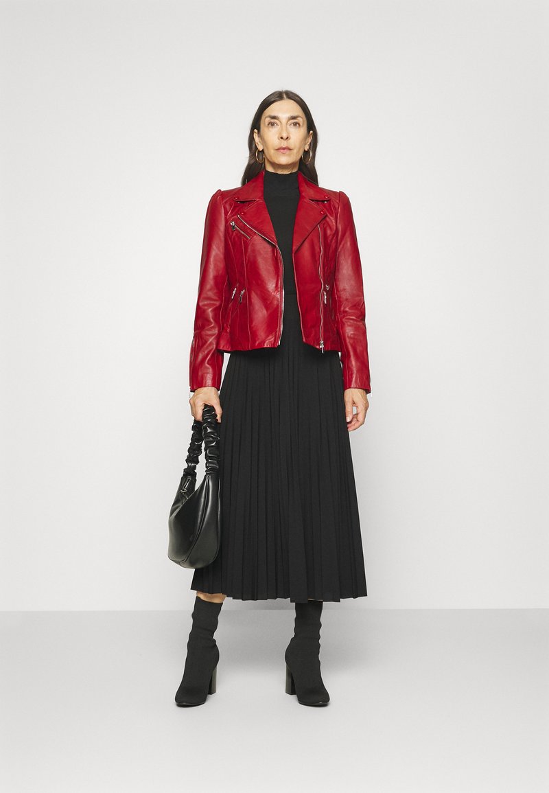 Jacket Perfecto Rouge Perfecto Cuir Rouge Bordeaux Femme Perfecto