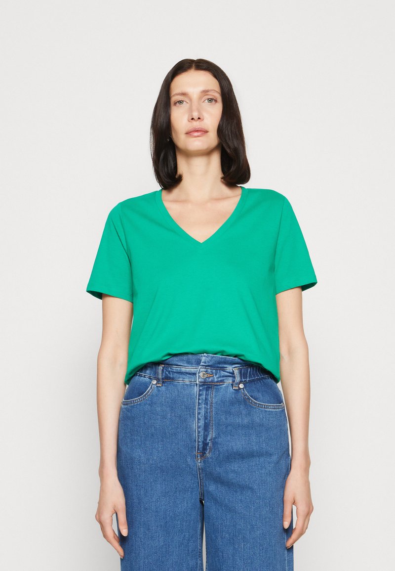 Marc O'Polo DENIM SHORTSLEEVE V NECK BASIC FIT - T-shirt basique ...