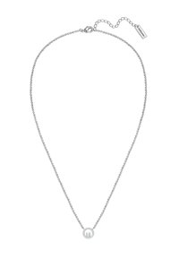 Sølv kæd necklaces med en cirkulær vedhæng udsmykket med små ædelsten. Inkluderer en lobster clasp og forlænger kæde.