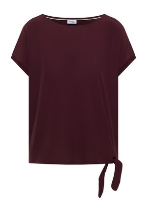 Cecil, BLUSE MIT RUNDHALS UND KNOTENDETAIL - Jednoduché tričko - sweet grape red