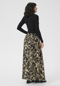 Kaffe CELIA - Velika suknja - feather gray black graphic
