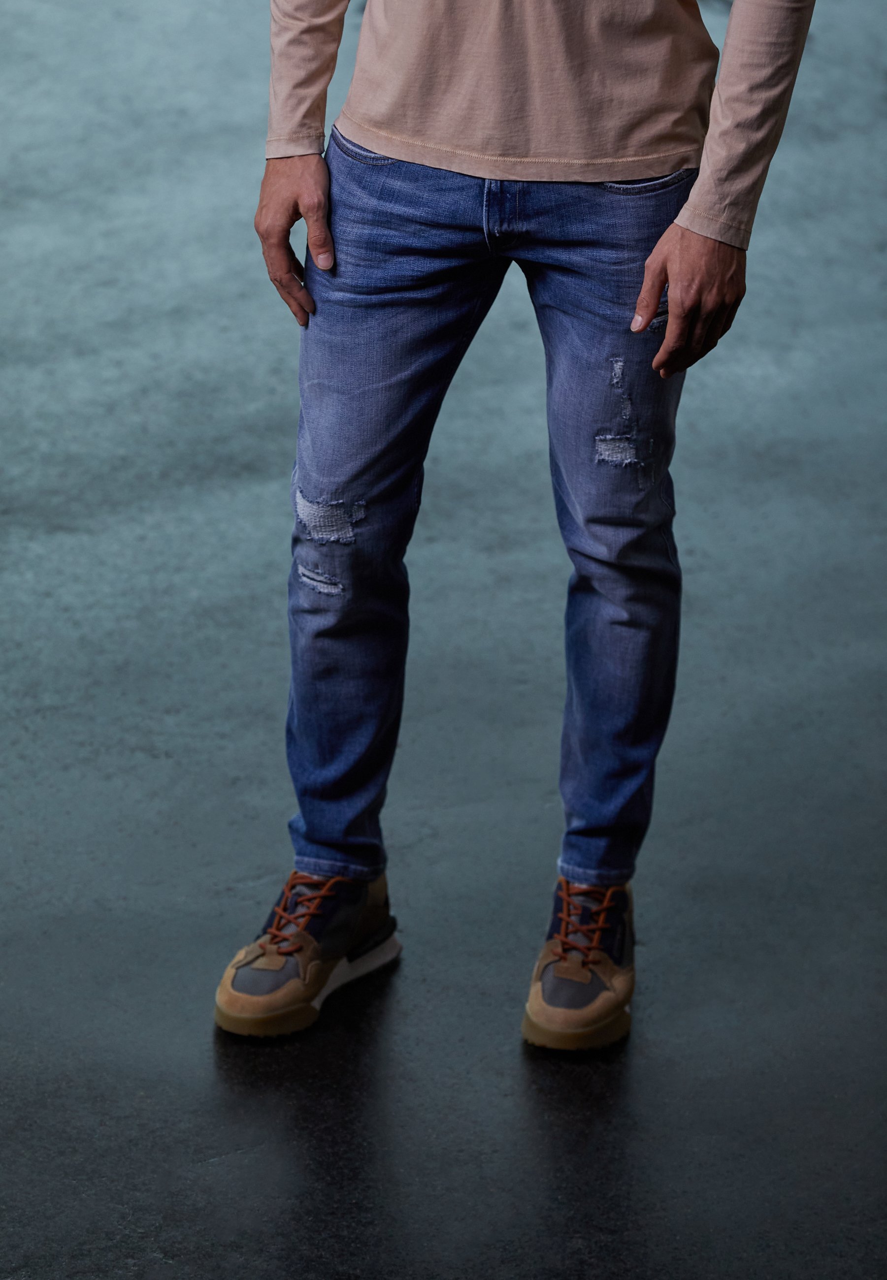 Replay ANBASS AGED - Jeans a sigaretta - blue denim/blu denim - Zalando.it