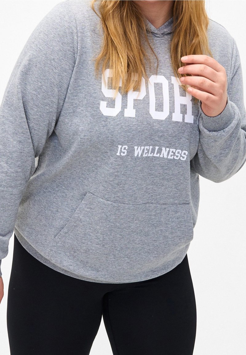 Active by Zizzi Sweat à capuche - light grey