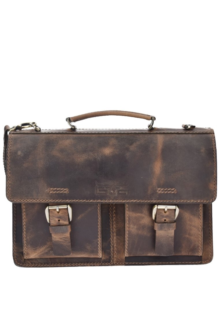 Mika Lederwaren - Briefcase - brown, Enlarge