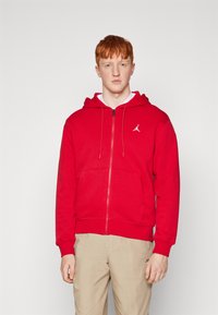 Jordan HOODIE - Jaka ar rāvējslēdzēju - gym red/(white)