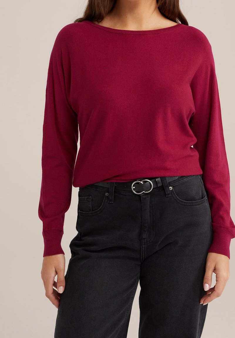 WE Fashion Stickad tröja - red