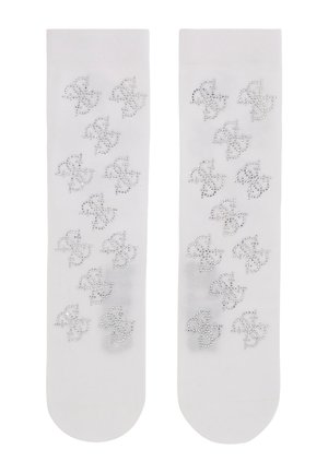 MIT ALLOVER-4G STRASS LOGO - Ponožky - weiß