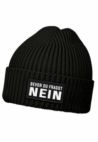 MoonWorks BEVOR DU FRAGST NEIN  - Beanie - schwarz