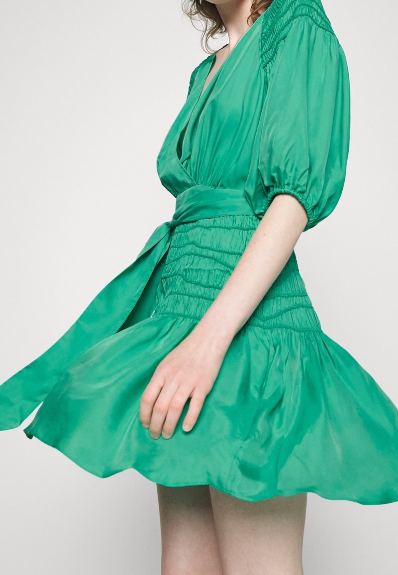 green semi formal dress Gorgeous Spaghetti-Straps Dark Green Prom Dress Long With Slit