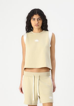 TERRY RELAXED CROPPED TANK - Top - gravel