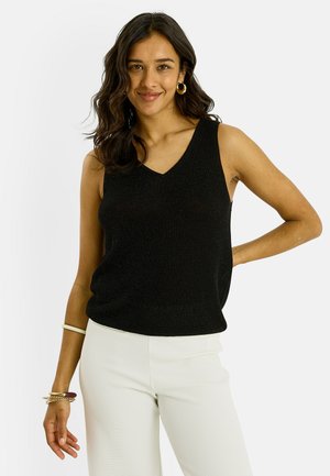 Grain de Malice, DÉBARDEUR EN MAILLE BRILLANTE - Top - noir