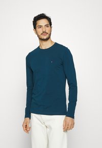 Tommy Hilfiger STRETCH SLIM FIT - Camisola de manga comprida - dark lakeside