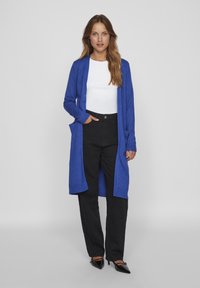 VILA VIRIL LONG CARDIGAN - Cardigan - mazarine blue melange