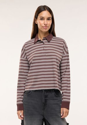 Terranova, T-SHIRT POLO A RIGHE - Polo - var marrone scuro