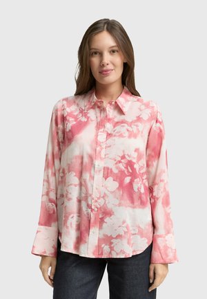 Chemisier - red brushed flower design