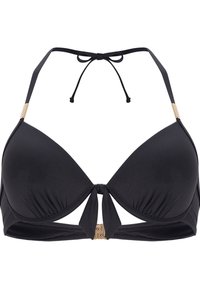 MINT VELVET LIGHTLY PADDED CUPPED HARDWARE BIKINI TOP - Bikini-Top - black