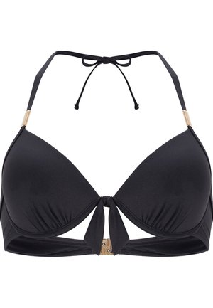 MINT VELVET LIGHTLY PADDED CUPPED HARDWARE BIKINI TOP - Haut de bikini - black