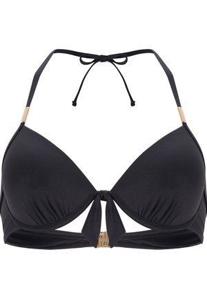 MINT VELVET LIGHTLY PADDED CUPPED HARDWARE BIKINI TOP - Haut de bikini - black