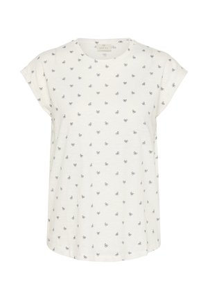 Kaffe KACLAUDI - T-shirt print - chalk w black deep bows