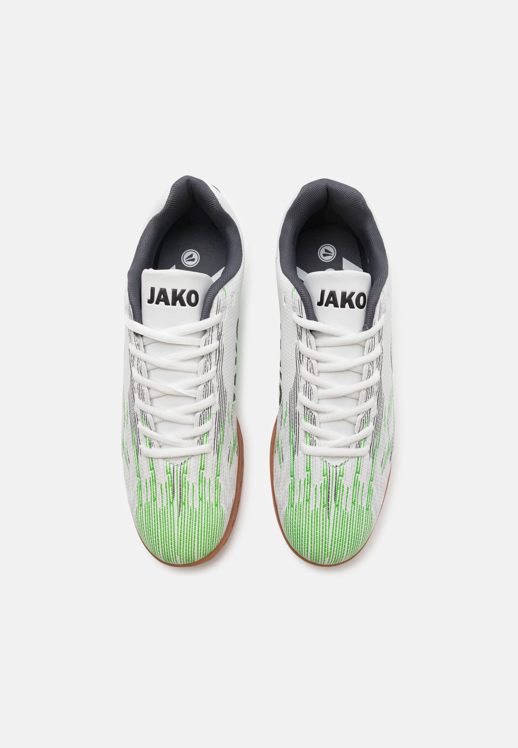 Scarpe Da Calcio JAKO J-SFG Stepover Bambino, Bianco/verde Neon, Taglia 33 EU – Suola Pro Traxion, Tomaia SenseTouch
