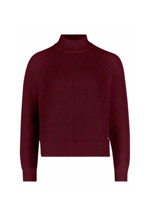 Betty & Co, BETTY & CO MIT RIPPBÜNDCHEN STRICKPULLOVER - Trui - fall burgundy