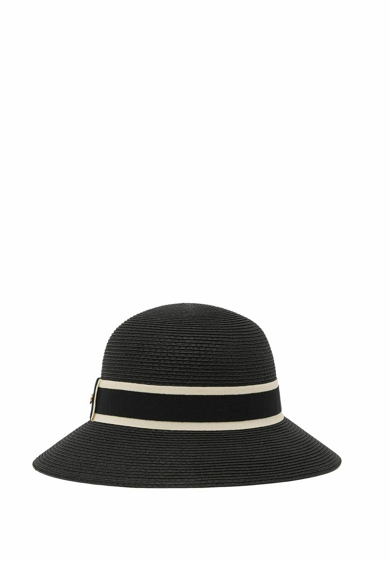 Reiss CINDY RIBBON-TRIM STRAW-EFFECT - Hat - black - Zalando