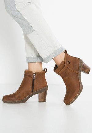 Boots à talons - cognac